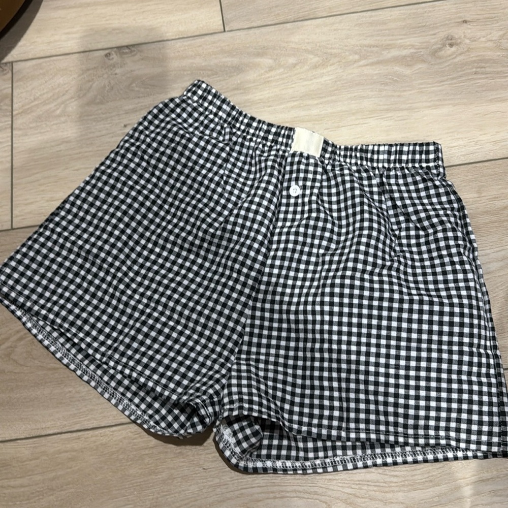 Gingham boxer shorts